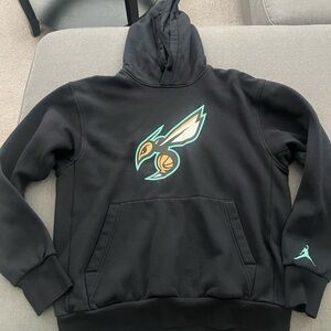 Jordan Brand Charlotte Hornets NBA Black Hoodie with Hornets Logo